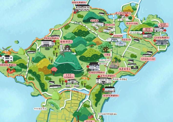 松山湖管委会手绘地图旅游的独特视角